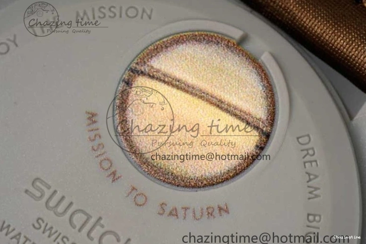 0418 Speedmaster Misson To Saturn 1:1 Best Edition Beige Dial On Nylon Strap Quartz Casual 7861